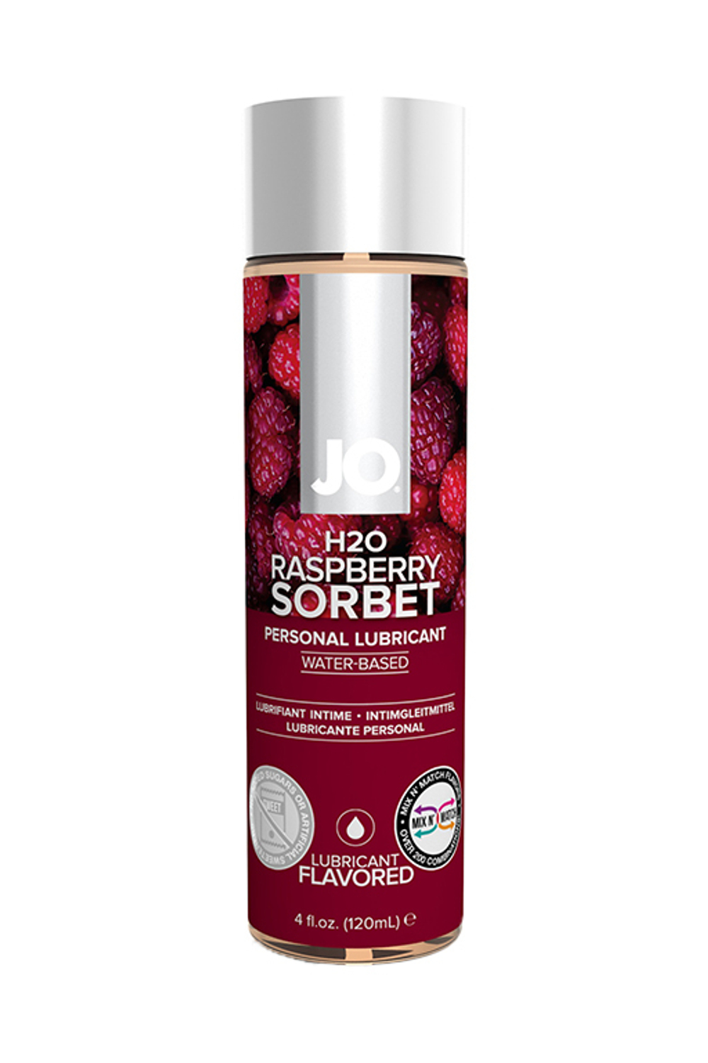JO Flavored Raspberry Sorbet - Оральный лубрикант Малиновый сорбет, 120 мл.