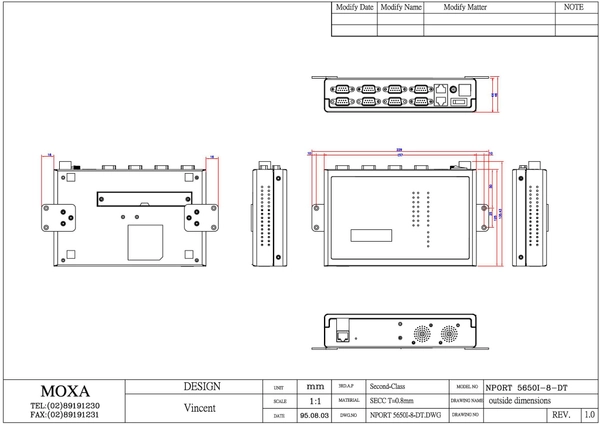 NPort 5650I-8-DT w/o adaptor