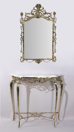 Bello De Bronze Зеркало Ешпига в раме, золото