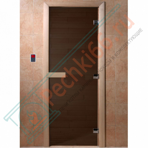 Стеклянная дверь для бани черный жемчуг 2000х800 (DoorWood) в Кирове