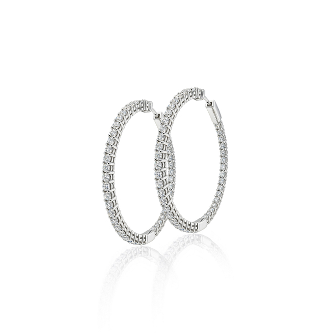 Серьги конго Sparkle White