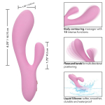 Розовый ультрагибкий вибратор-кролик 17,75см California Exotic Novelties Zoie SE-4382-50-3