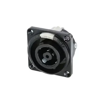 Neutrik NLT8FPXX-BAG панельный разъем Speakon female 8-контактный, металлический черненый корпус, ко