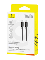 Кабель-зарядка Type-C на Type-C Baseus Silky Series 100W 1м (P10377704113-00) черный