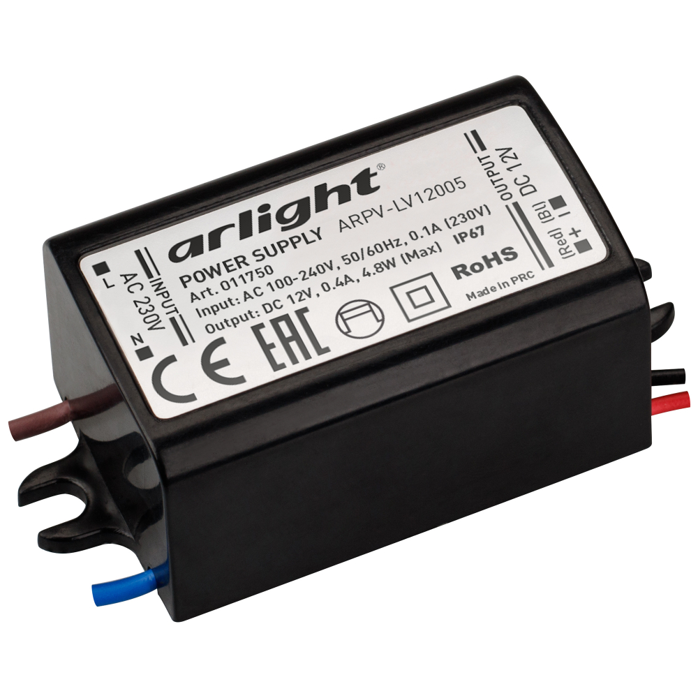 Блок питания 12V, 5W, IP67 — купить в Якутске | Все для мебели