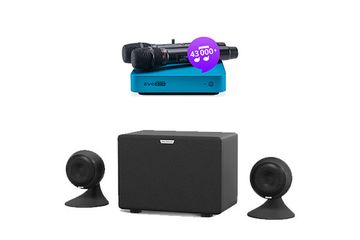 Evolution Evobox Plus Ocean - комплект караоке + стереосистема EvoSound Sphere + цифровая радиосистема