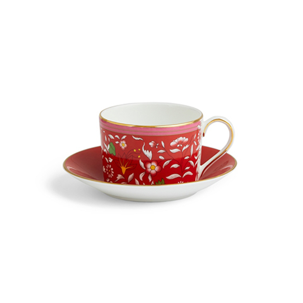 Чайная пара 150мл Wedgwood Wonderlust красная