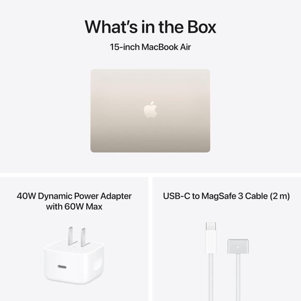 Ноутбук Apple MacBook Air 15 2026 MDVE4LL/A (M5 10-Core, GPU 10-Core, 16 ГБ, 1 ТБ), сияющая звезда