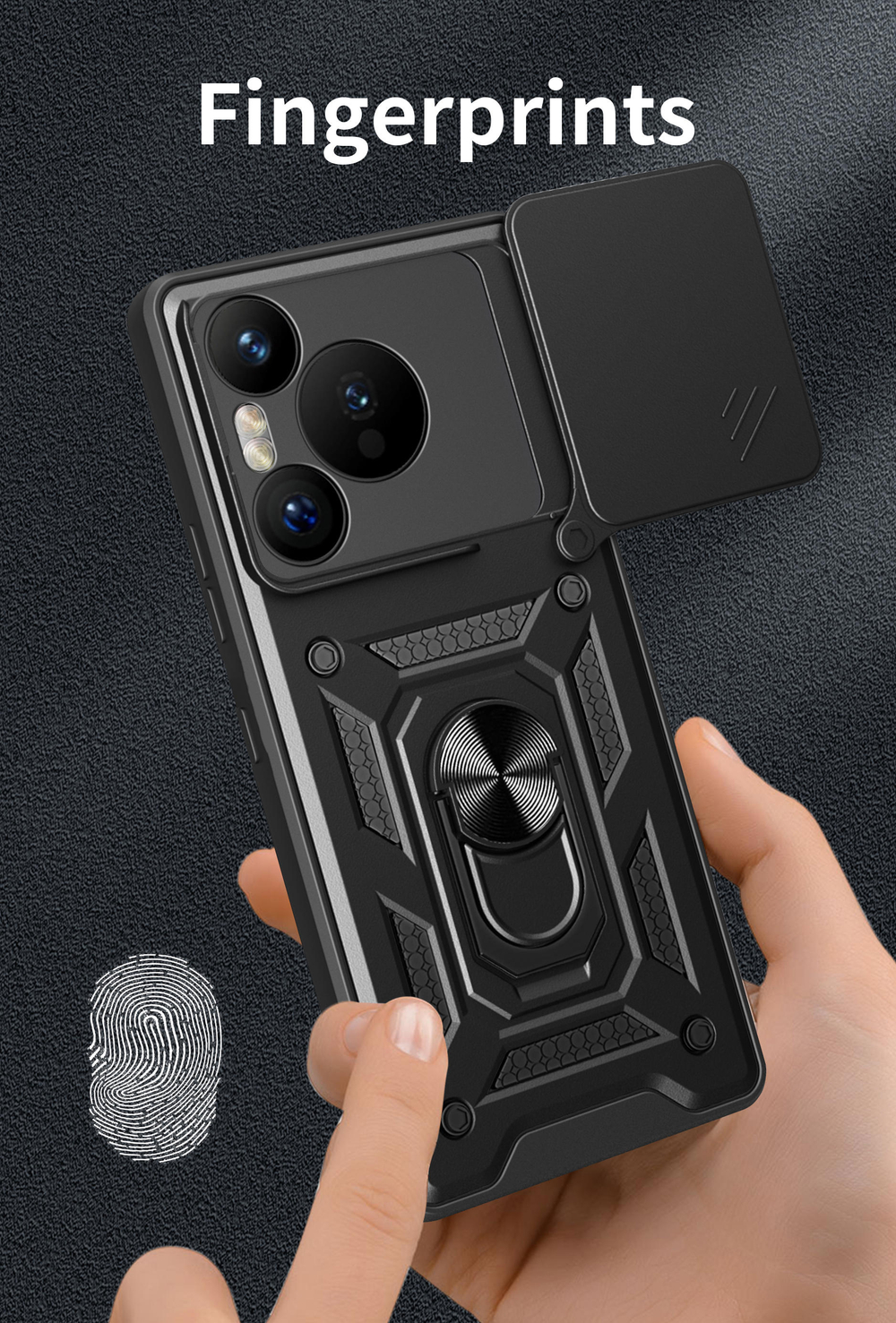 Чехол с кольцом Bumper Case для Huawei Pura 70