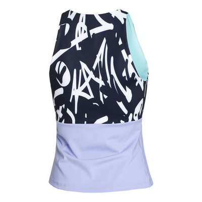 Женская теннисная майка New Balance Printed Tournament Keyhole Tank Top Women - Lilac, Multicoloured