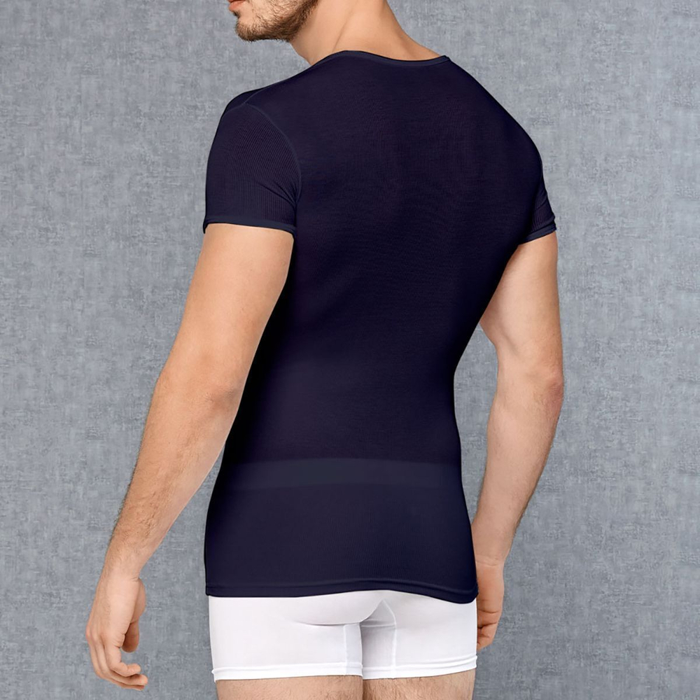 Мужская обтягивающая футболка в мелкий рубчик Doreanse Ribbed Modal (Размер: L) (Цвет: белый)