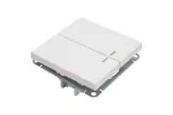 Выключатель Systeme Electric ARTGALLERY 2 клавиши с индикатором белый 39392
