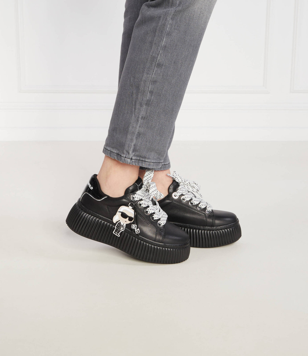 Кожаные кроссовки kreeper lo karl nft Karl Lagerfeld - черный(KL42376N)