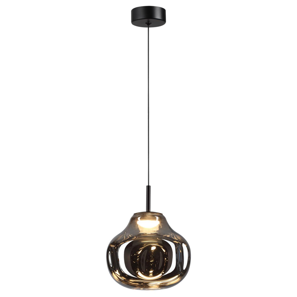 5097/4LC PENDANT ODL25 363 черный/дымчатый/металл/стекло Подвес LED 4W 4000K 388Лм VASO