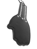 Шлепалка в виде ладони Spank Me Paddle (Цвет: черный с серебряным)