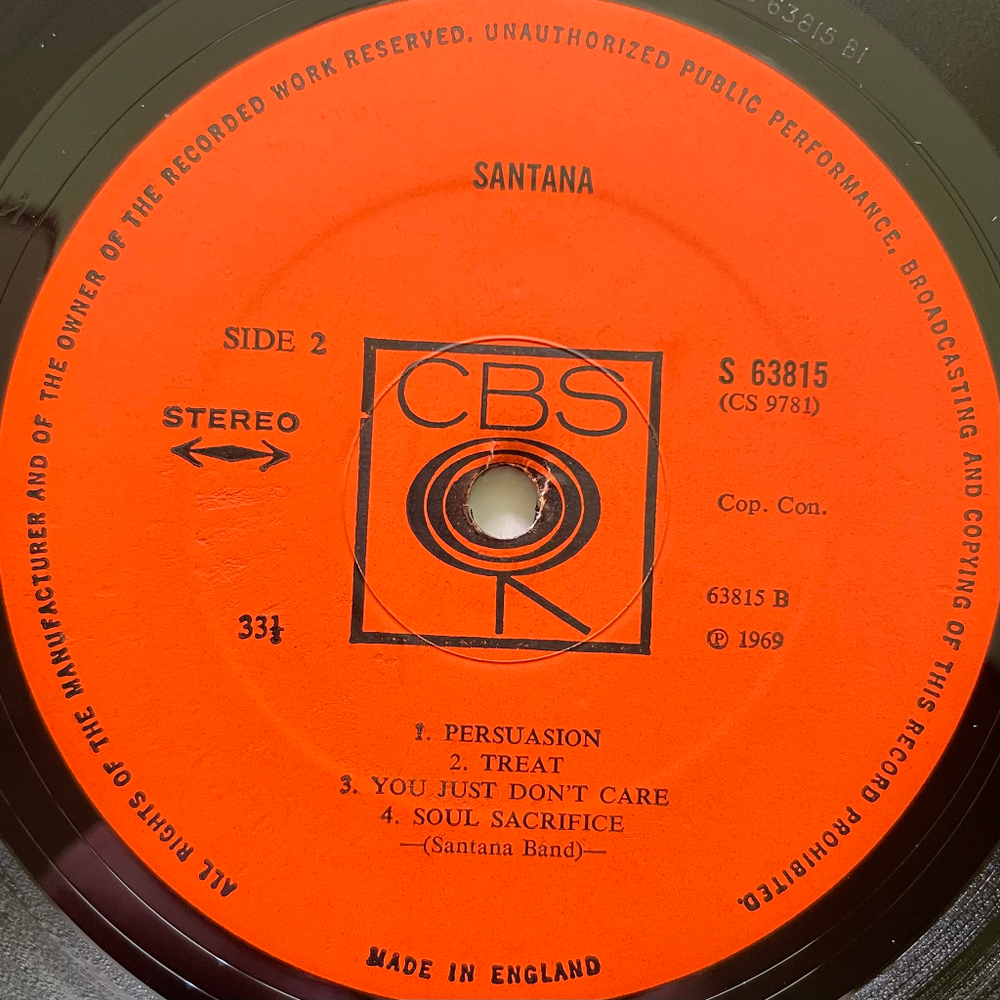Santana ‎– Santana (Англия 1969г.)