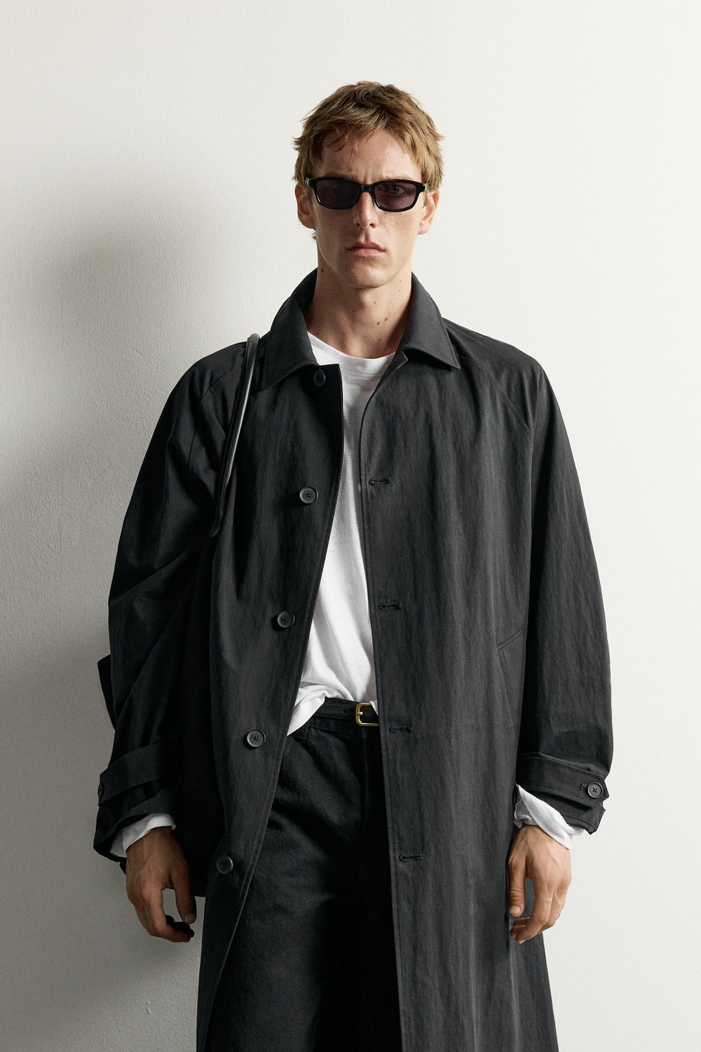 КОНТРАСТНЫЙ ТРЕНЧ RELAXED FIT — ZARA