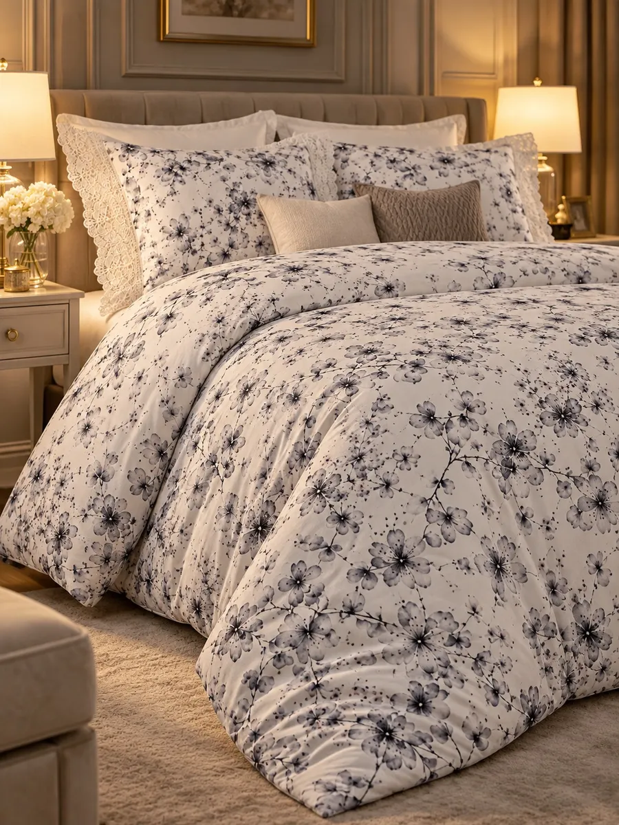 Gelin Home КПБ 6 пр. ZENAN серый цвет пододеяльник 200*220, простынь 240*260, наволочки 50*70 2шт, декоративные наволочки 50*70 2шт GLNN545 — фото 4