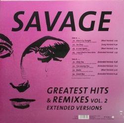Savage - Greatest Hits & Remixes Vol. 2 (LP) + ПОДАРОК. Новая запечатанная виниловая пластинка