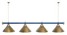 Лампа STARTBILLIARDS 4 пл. (плафоны хром,штанга хром,фурнитура золото)