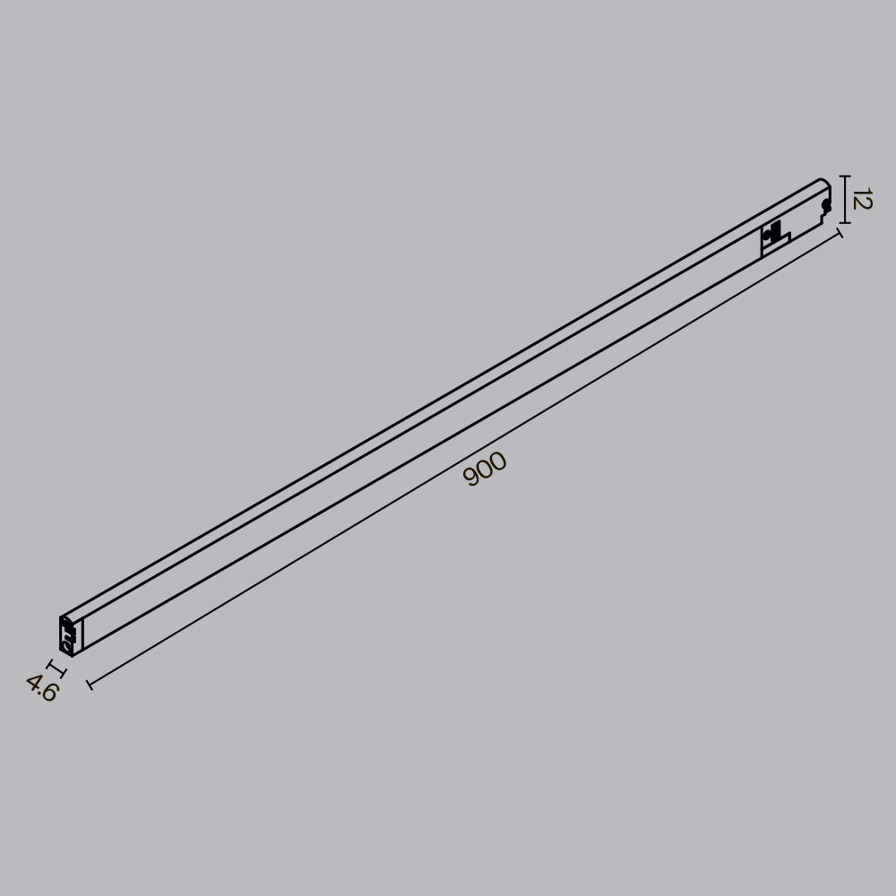 Магнитный трековый светильник Maytoni Basis TR190-1-15W4K-B