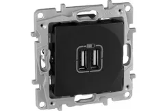 Розетка USB Legrand Etika двойная 2400мА антрацит 30197