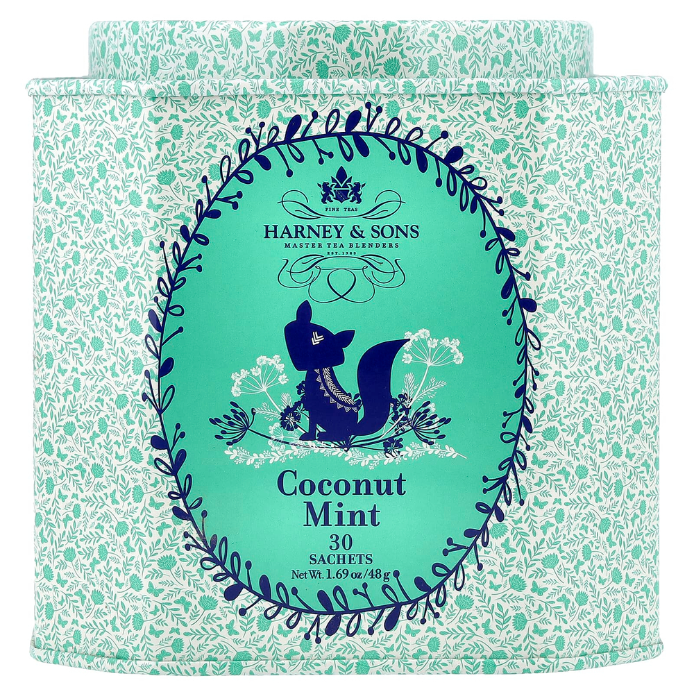 Harney & Sons, кокос и мята, 30 пакетиков, 48 г (1,69 унции)