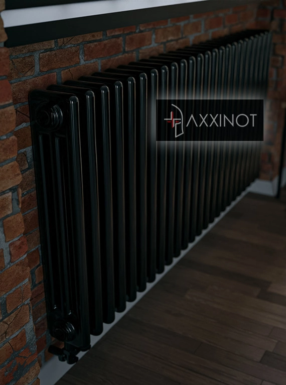 Axxinot Sentir 3060 - трехтрубный трубчатый радиатор высотой 600 мм, нижнее подключение, черный