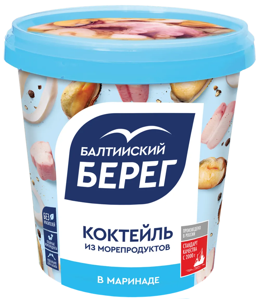 Коктейль из морепродуктов в маринаде балт берег 390г