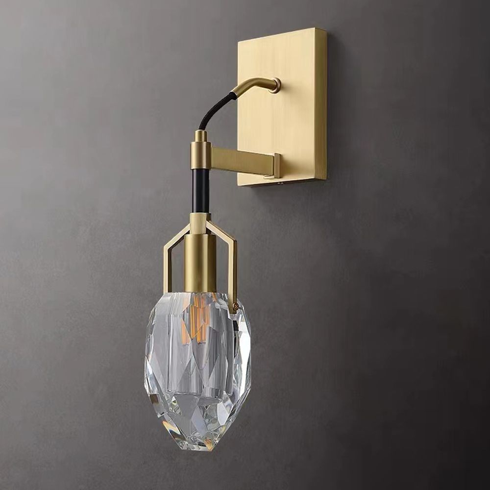 Настенный светильник 8960-1W brass/clear