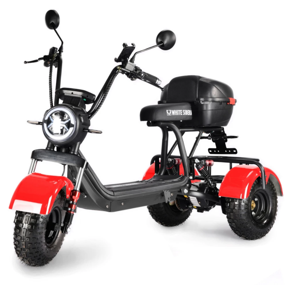 Электротрицикл CityCoco WHITE SIBERIA TRIKE MINI RED 1500W