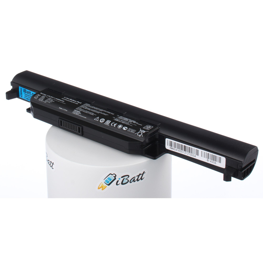 Аккумулятор iBatt 4400mAh, для K55VM X55U-SX112H K45A F55A A45DE K45V A55D K75A A55A A95A X45A X45C K75VM A55VM A55N X55C 90N0OA238W2A395843AU X75A-TY117H 90NDOA218W1C215813AU K55N-SX015R A45N