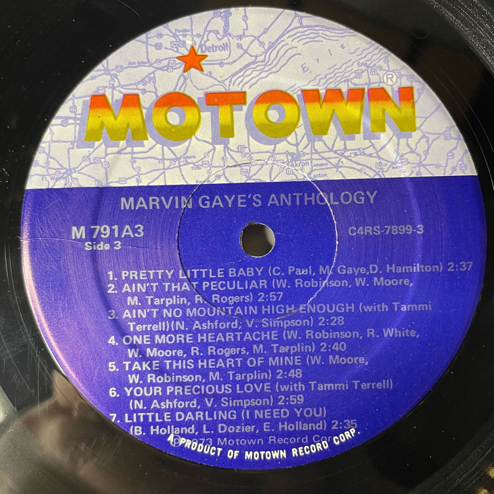 Винтажная виниловая пластинка LP Marvin Gaye Anthology (США 1974)