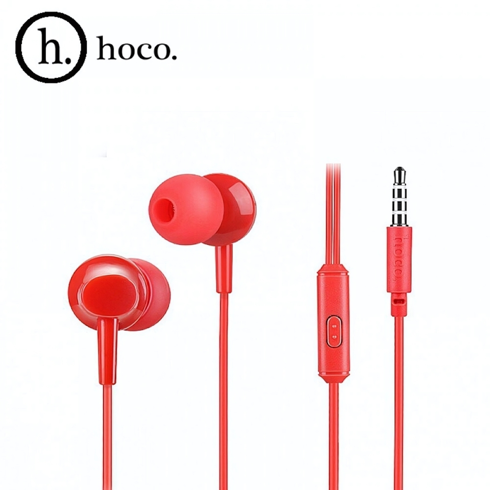 Гарнитура HOCO M14, вакуумные, разъем Jack, кабель 1.2 м Red