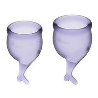 Набор фиолетовых менструальных чаш Satisfyer Feel secure Menstrual Cup