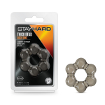 Дымчатое эрекционное кольцо Stay Hard Thick Bead Cock Ring (Цвет: дымчатый)