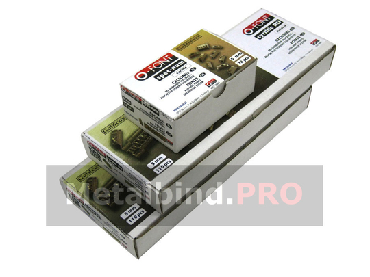 Комплект шрифтов для горячего тиснения OPUS O.FONT Cyrillik Masterset 9 mm Буквы и цифры Русский язык 2+1