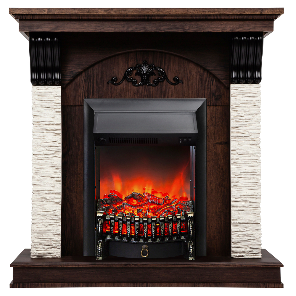 Каминокомплект Real Flame Corfino NT с очагом Fobos Lux Black (без пульта)