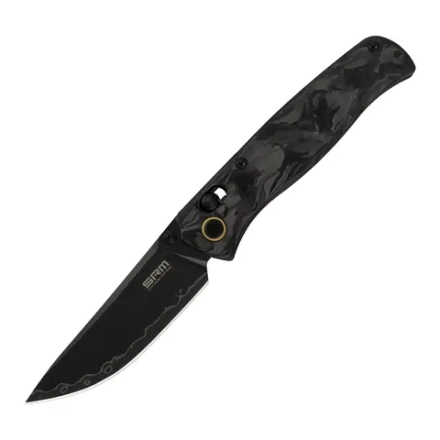Нож складной SRM 255L-FB2 Medal (140Cr Laminated, Shredded Carbon fiber)