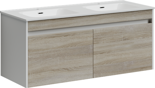 Тумба с раковиной Sancos Smart, 119 см., эмаль белый, SM120-2E