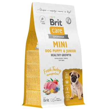 Brit Care Dog Mini Puppy&Junior Healthy Growth Индейка для щенков 1,5 кг