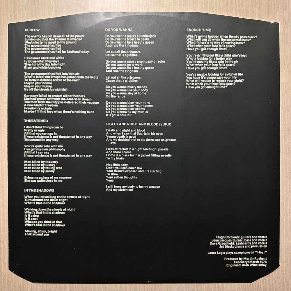 The Stranglers - Black And White (Англия 1978г.) LP + 7"