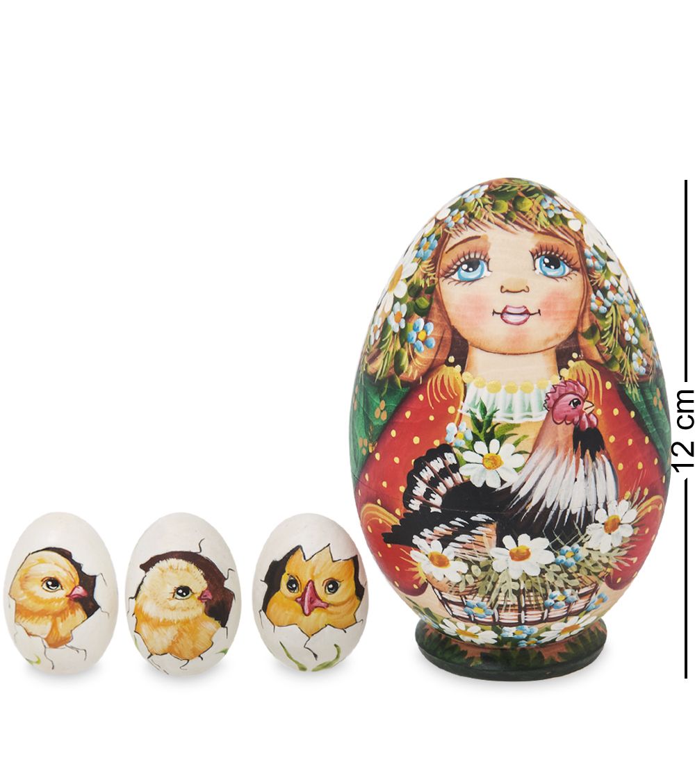 МР-16/39 Матрешка-Яйцо 4м «Мария с цыплятами»