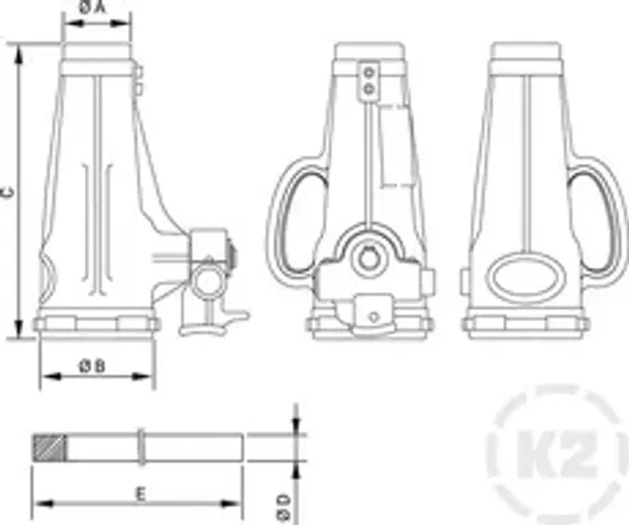 Поддомкратная опора для перемещения вдоль опоры Holmatro TB 3530
