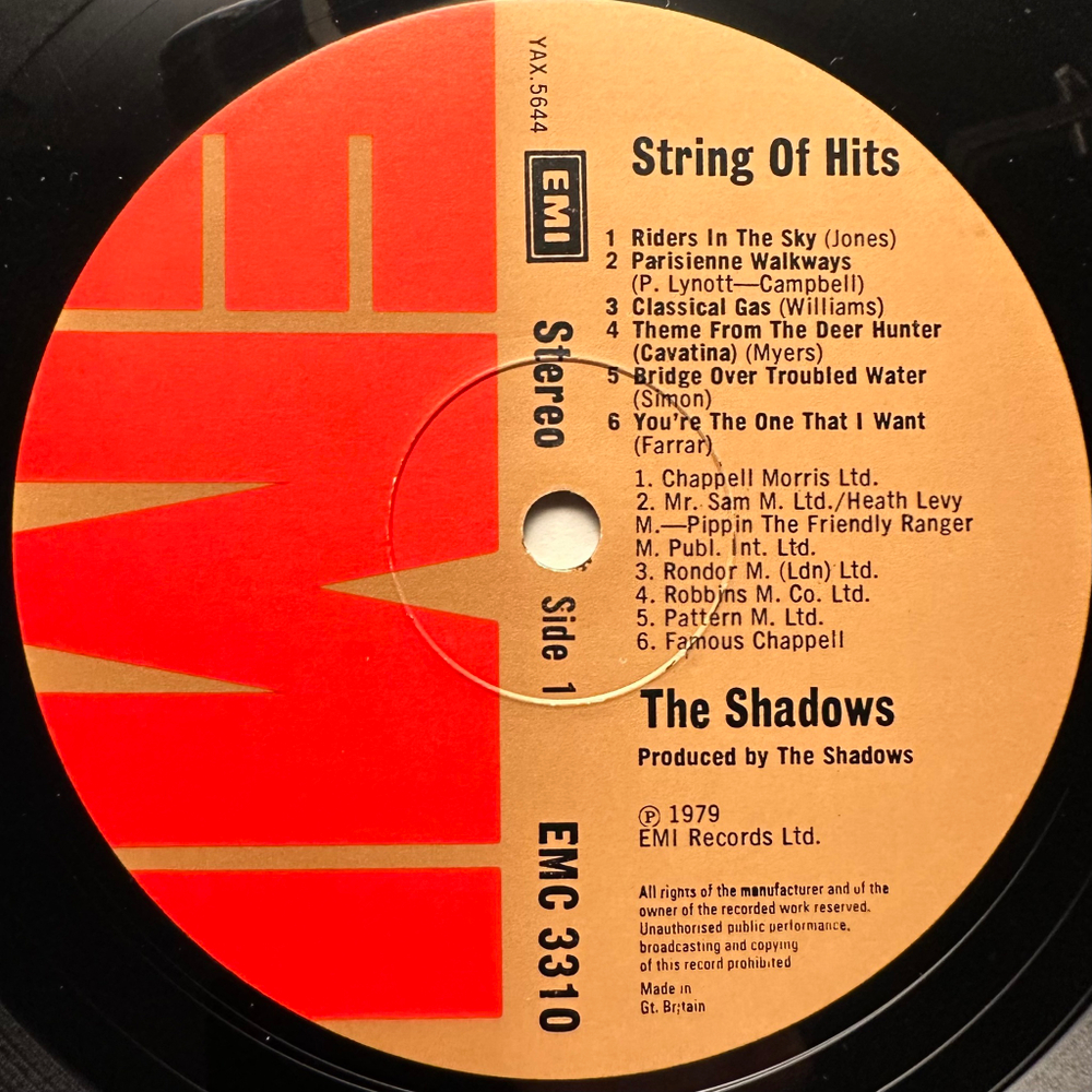 The Shadows - String Of Hits (Англия 1979г.)