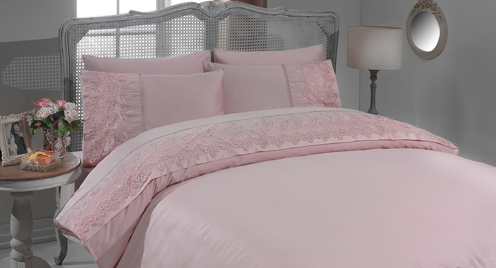 Gelin Home КПБ 6 пр. BASAK кремовый цвет пододеяльник 200*220, простынь 240*260, наволочки 50*70 2шт, декоративные наволочки 50*70 2шт GLNN117