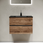 Тумба подвесная под раковину Sancos Urban, дуб чарльстон 690х450х550, арт. UR70ECH