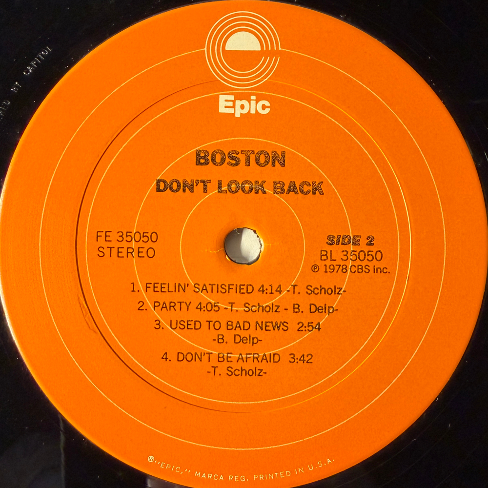Boston ‎– Don't Look Back (США 1978г.)