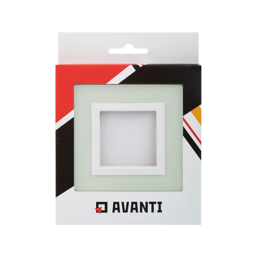 Рамка из натурального стекла, "Avanti", светло-зеленая, 1 пост (2 мод.)