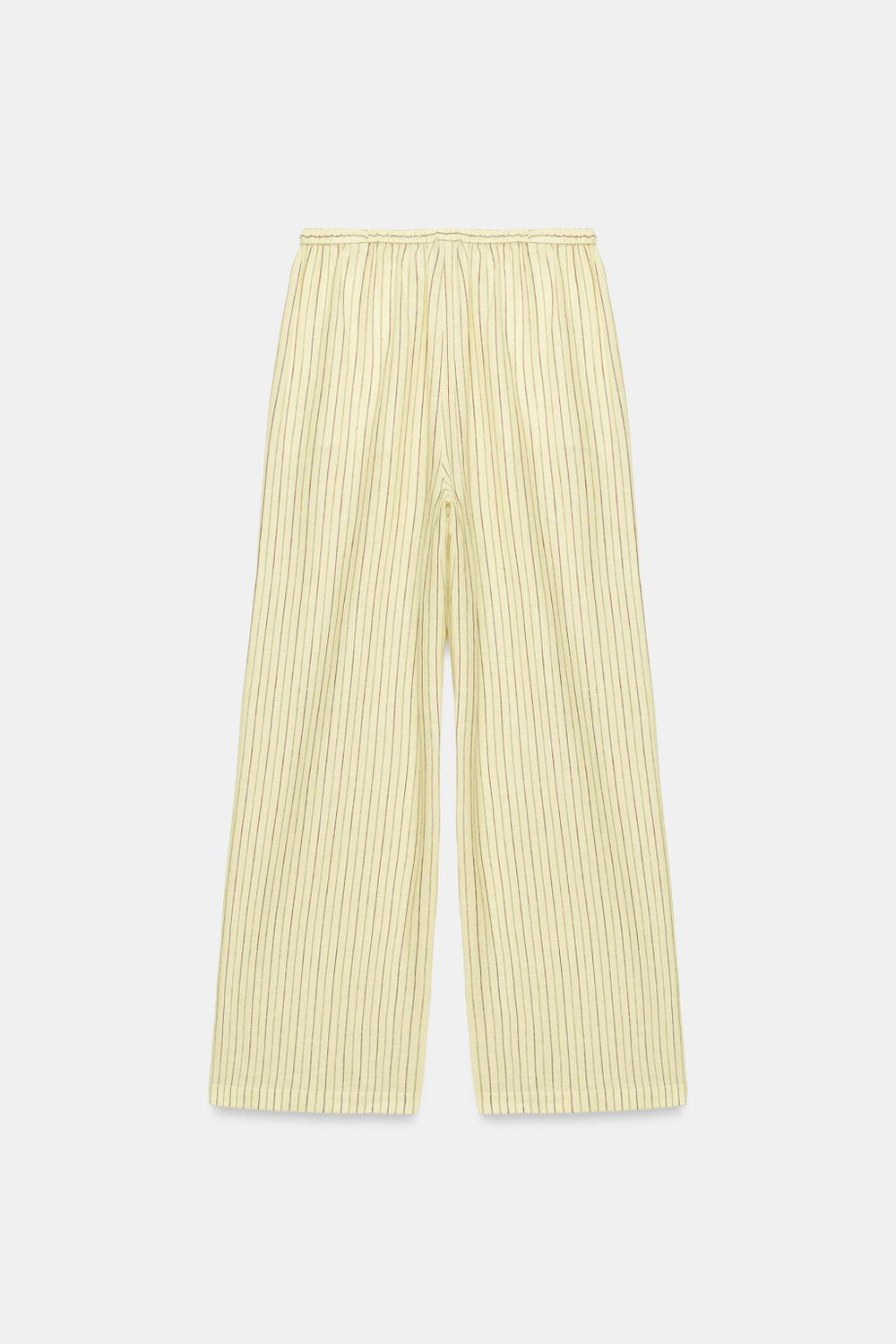 БРЮКИ ИЗ СМЕСОВОГО ЛЬНА В ПОЛОСКУ — ZARA